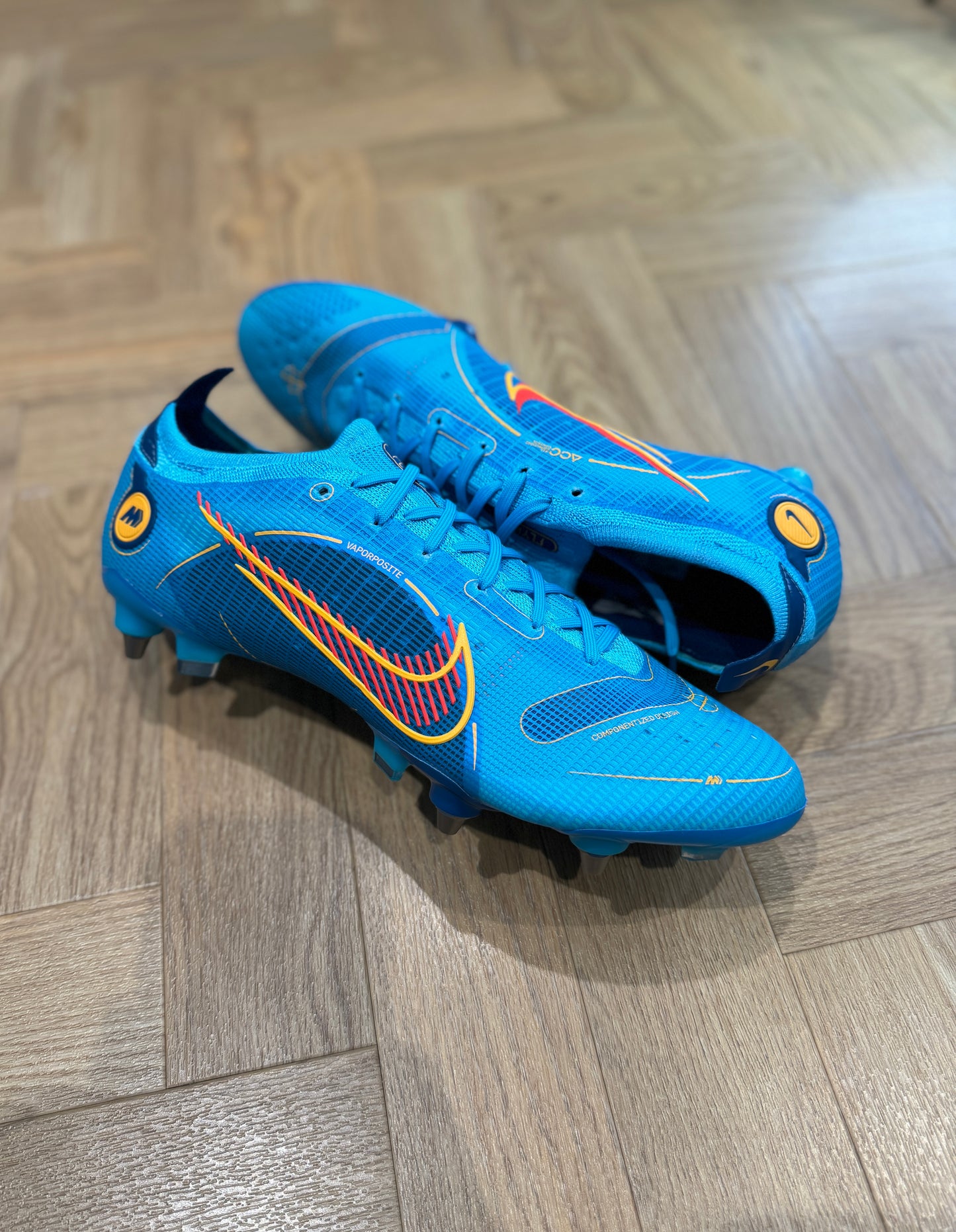 Nike Mercurial Vapor 14 Elite SG - Blue / Yellow