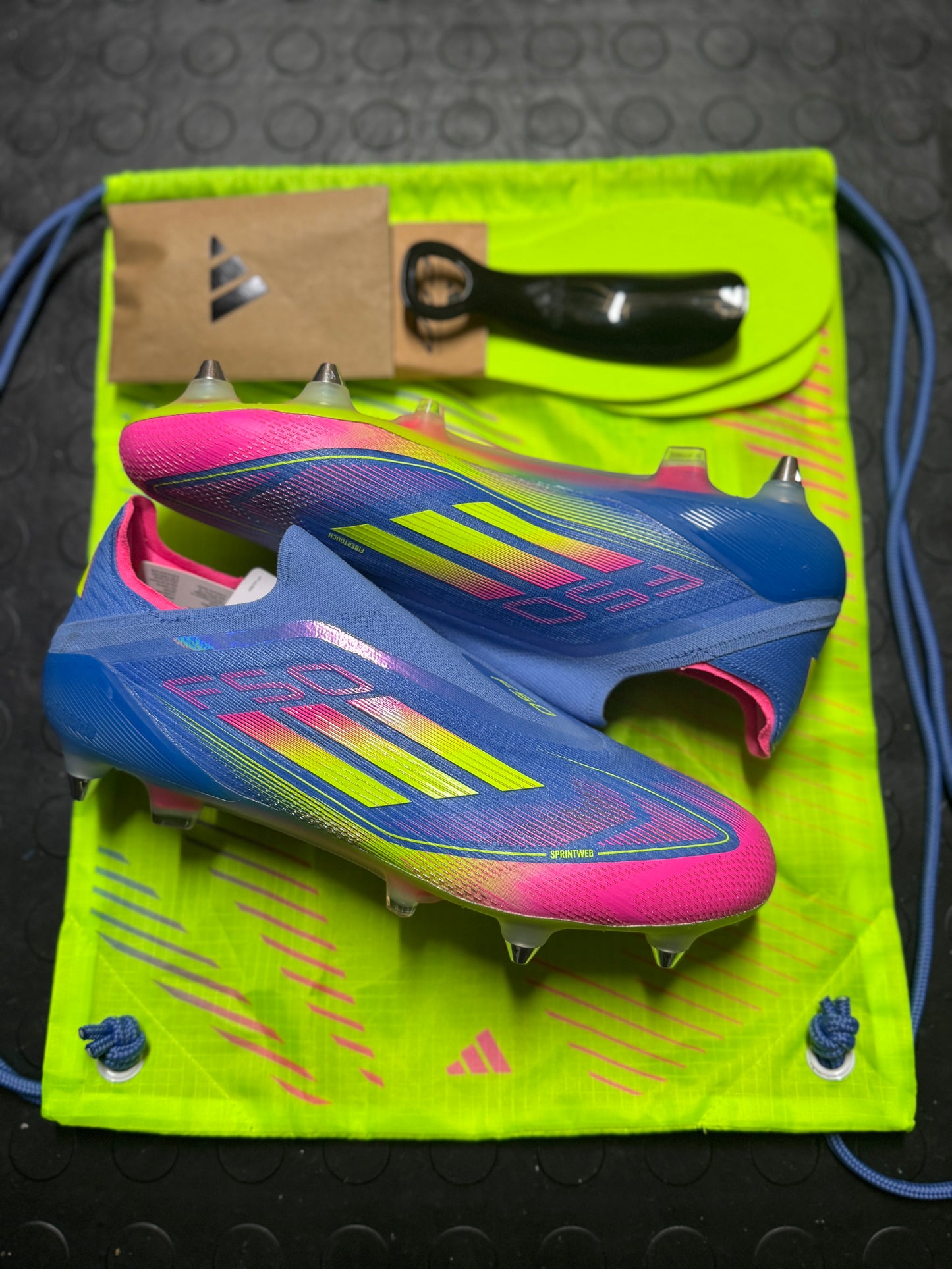 Adidas F50 LL Elite SG - Blue / Yellow / Pink
