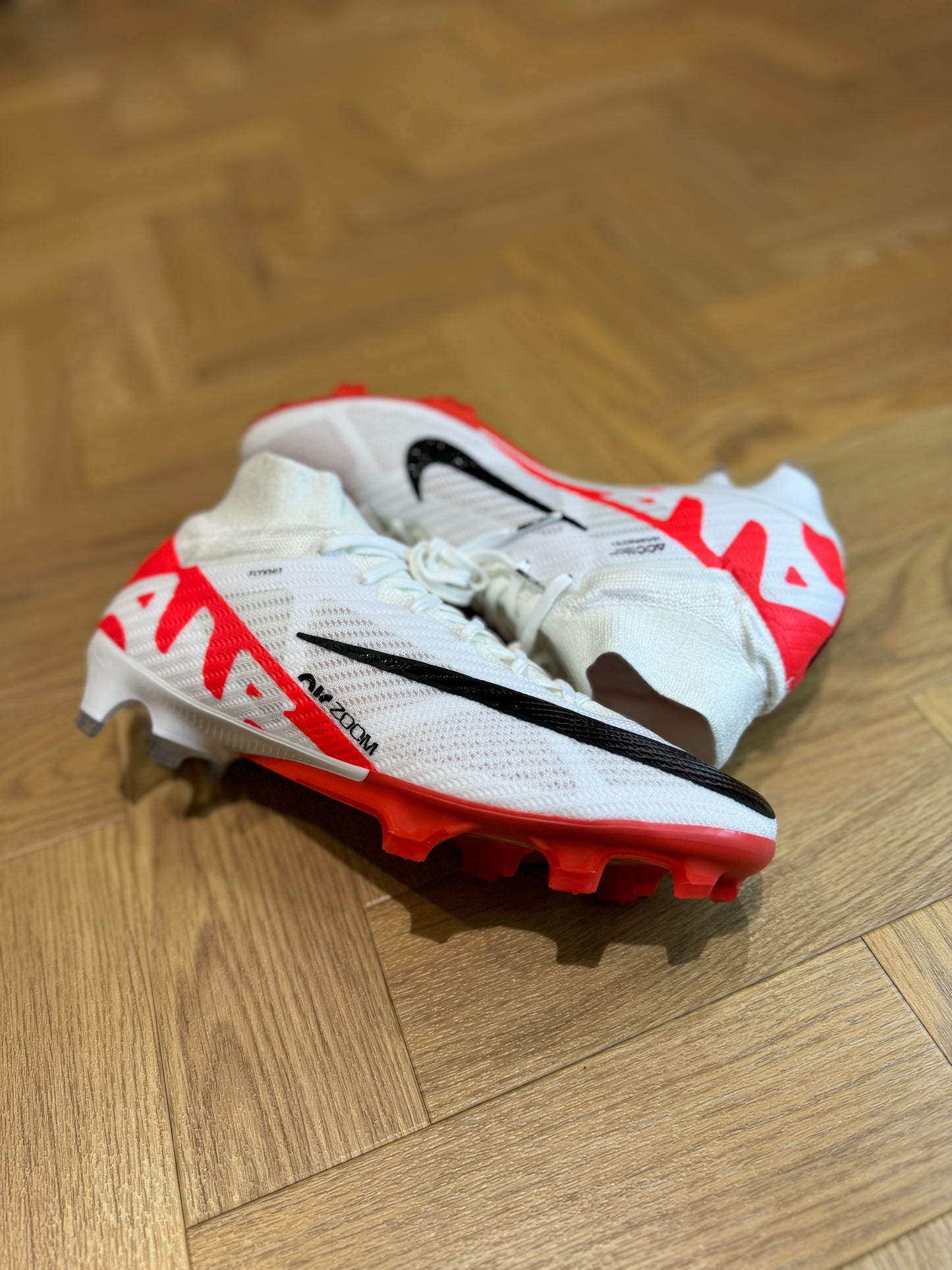 Nike Zoom Mercurial Superfly 9 Elite FG - White / Red
