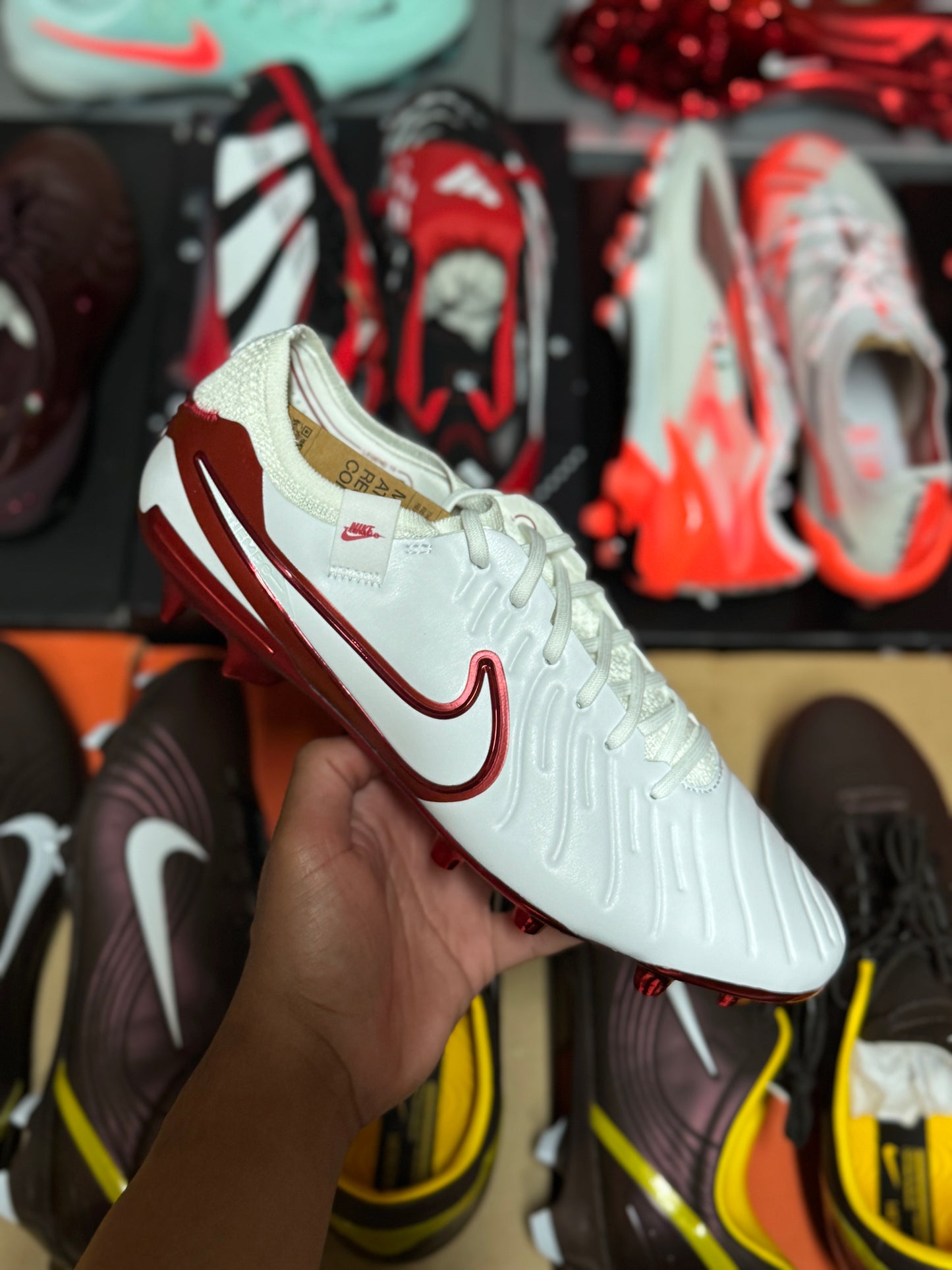 Nike Tiempo Legend 10 Elite FG - White / Red