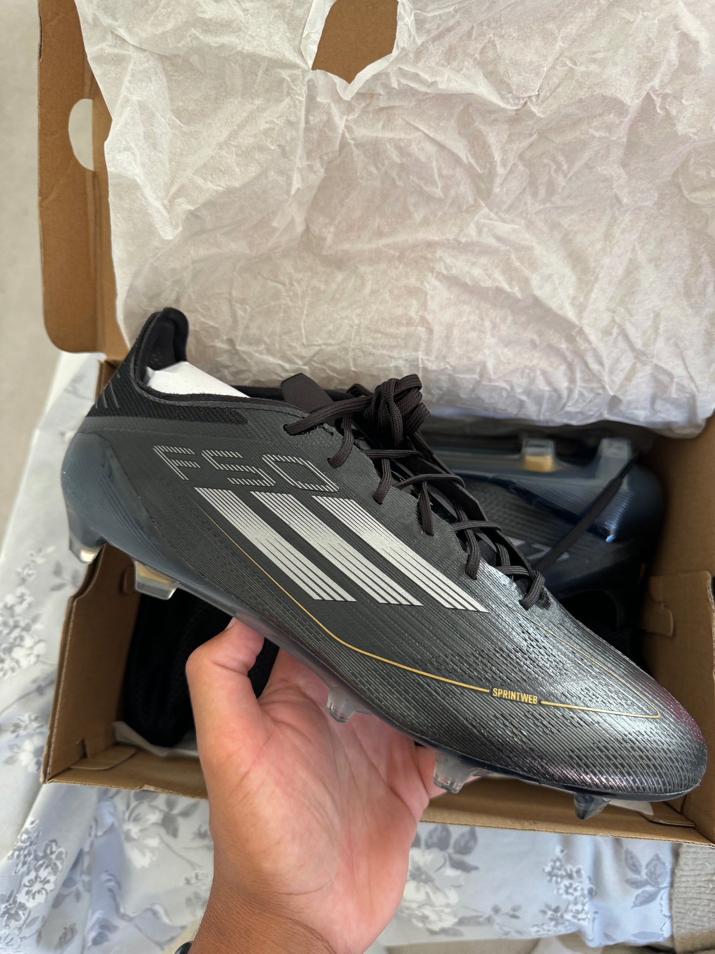 Adidas F50 Elite FG - Black / Gold