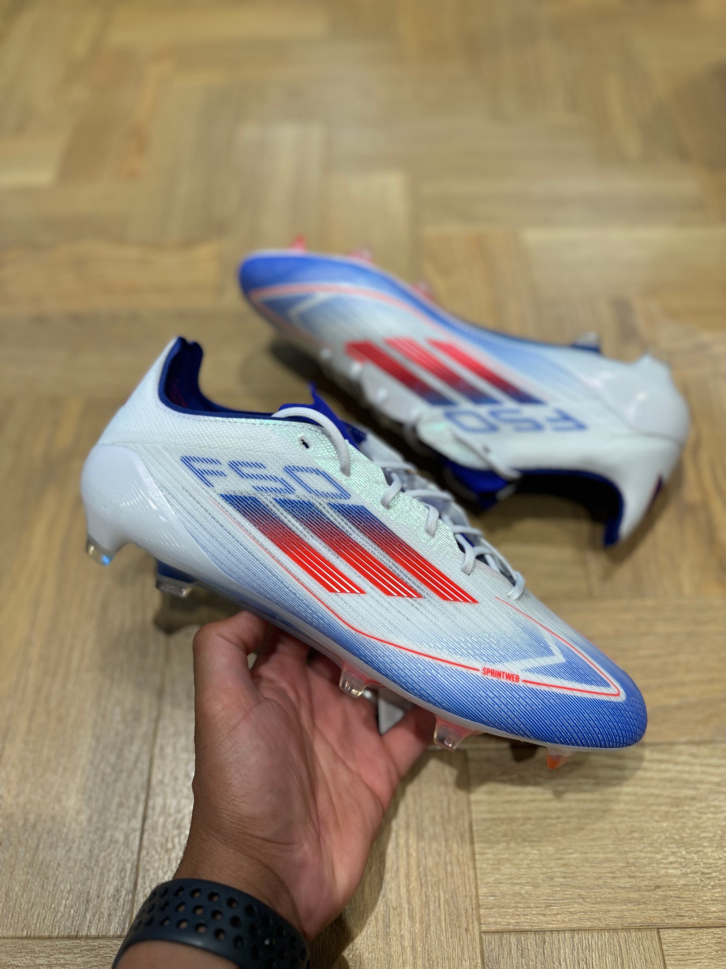 Adidas F50 Elite FG - White / Blue