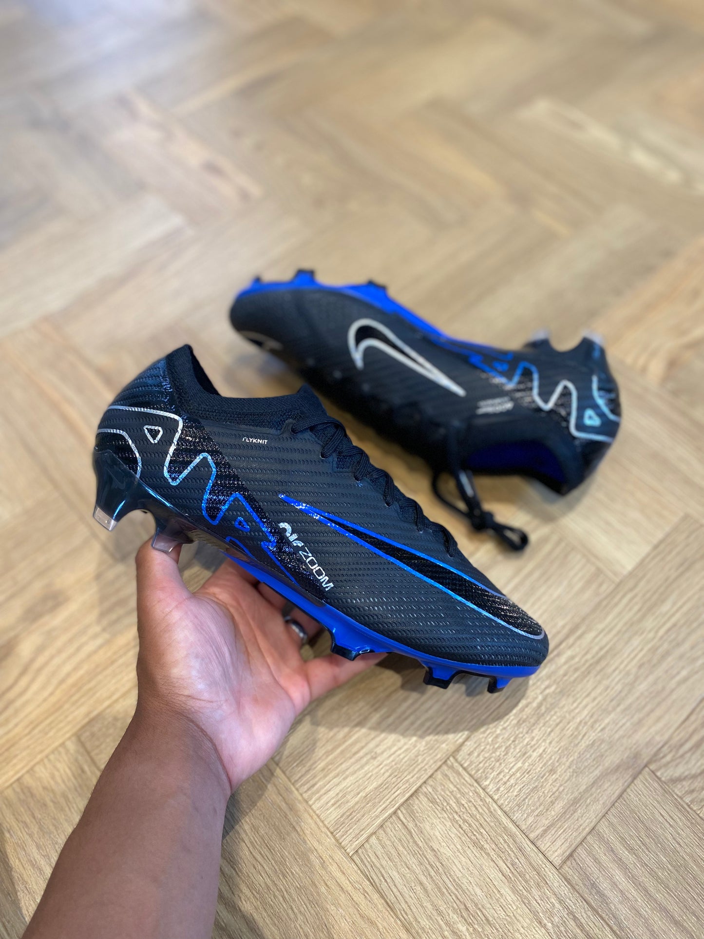 Nike Zoom Mercurial Vapor 15 Elite FG - Black / Blue