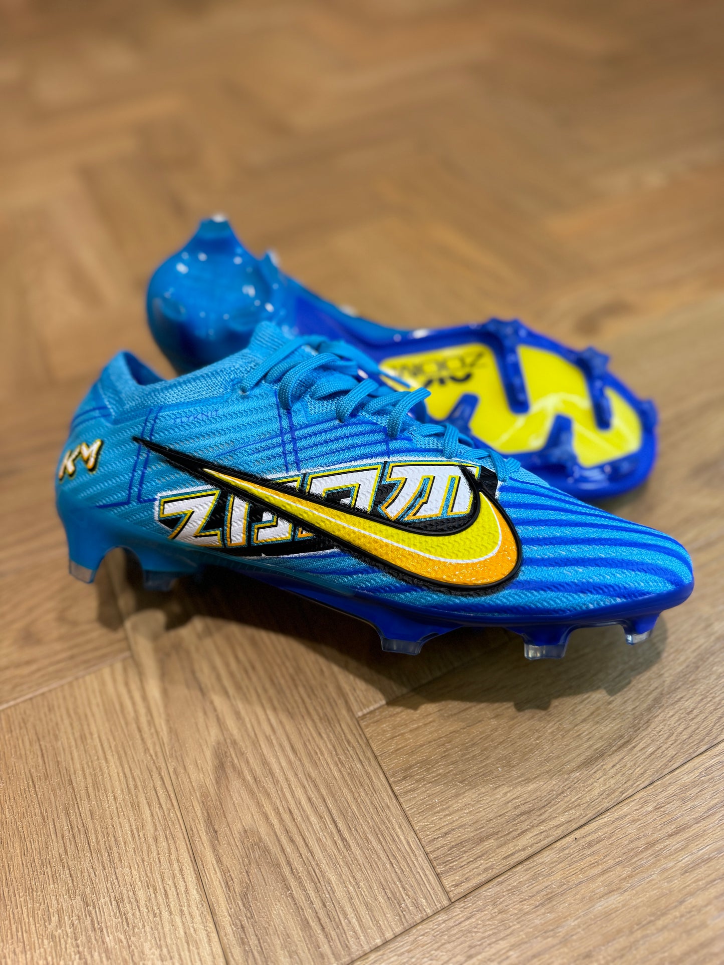 Nike Zoom Mercurial Vapor 15 ‘KM’ Elite FG - Blue / Yellow