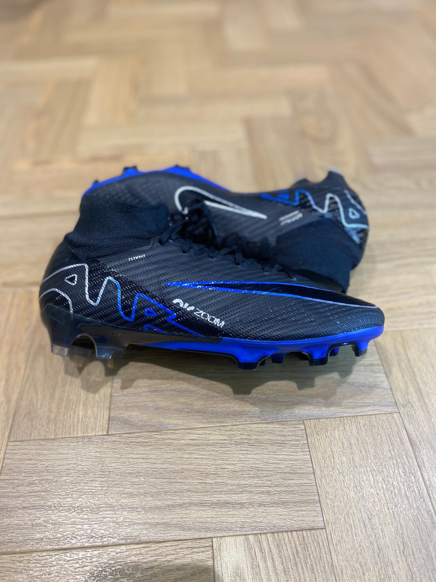 Nike Zoom Mercurial Superfly 9 Elite FG - Black / Blue