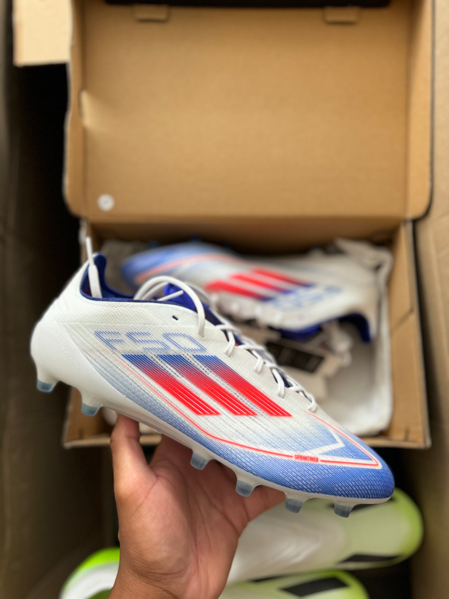 Adidas F50 Elite AG - White / Blue