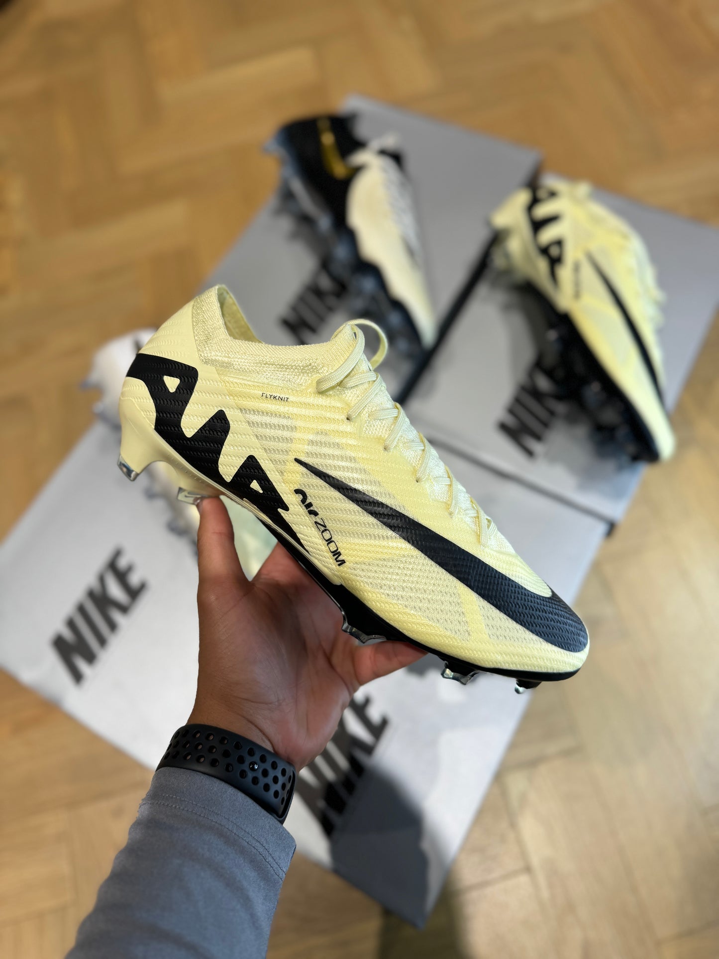 Nike Zoom Mercurial Vapor 15 Elite FG - Cream / Black