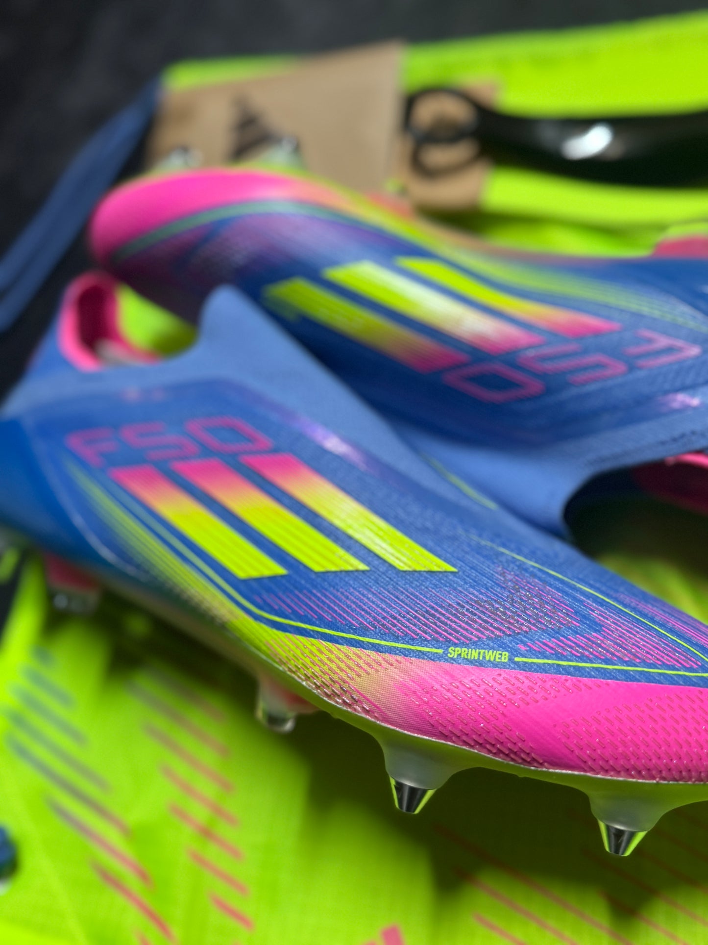 Adidas F50 LL Elite SG - Blue / Yellow / Pink