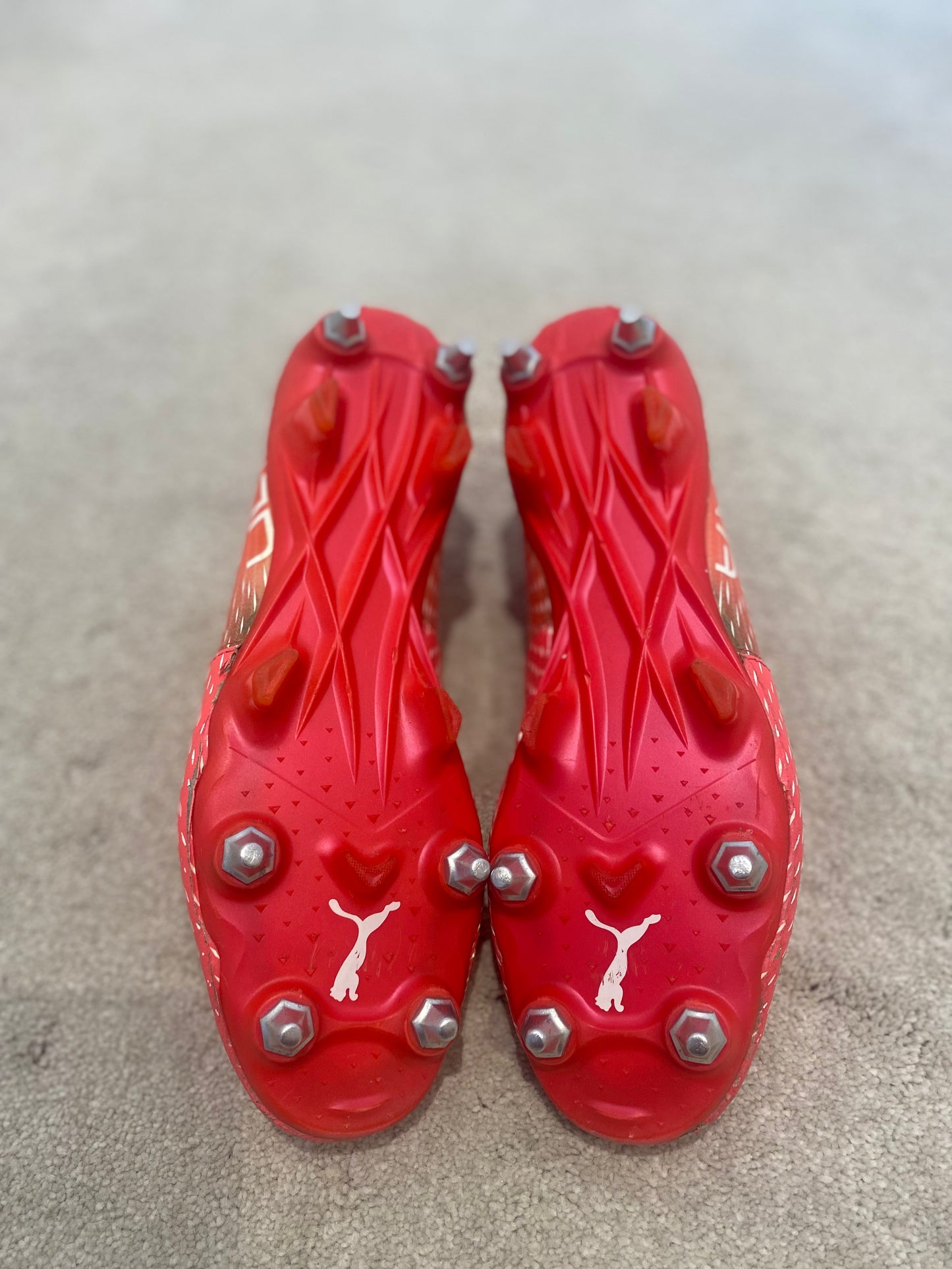 Puma Ultra 1.3 SG 'Fernandinho' Match worn custom boots - Pink / Blue