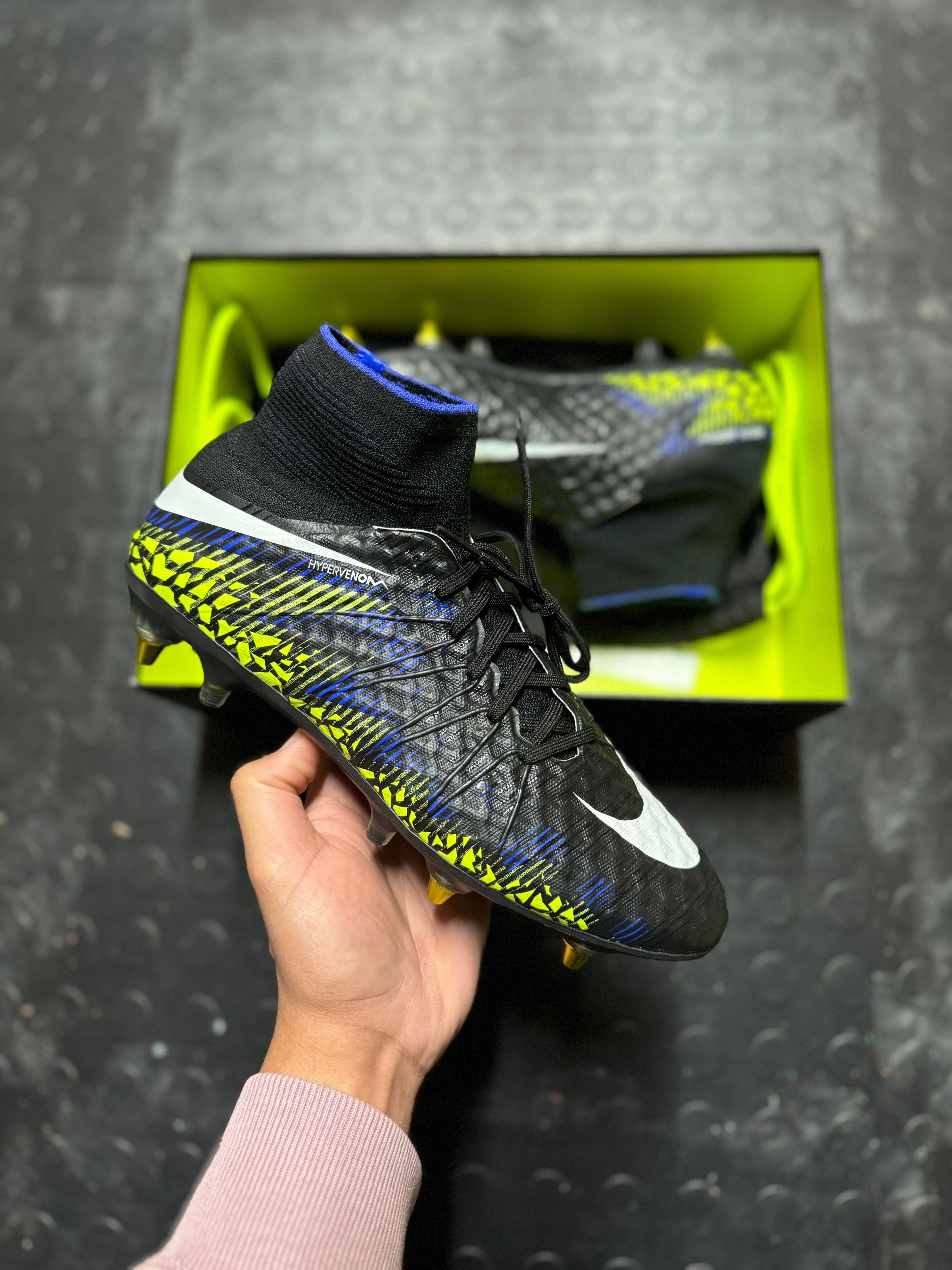 Nike Hypervenom Phantom SG-Pro AC Black Blue – Bootdeals