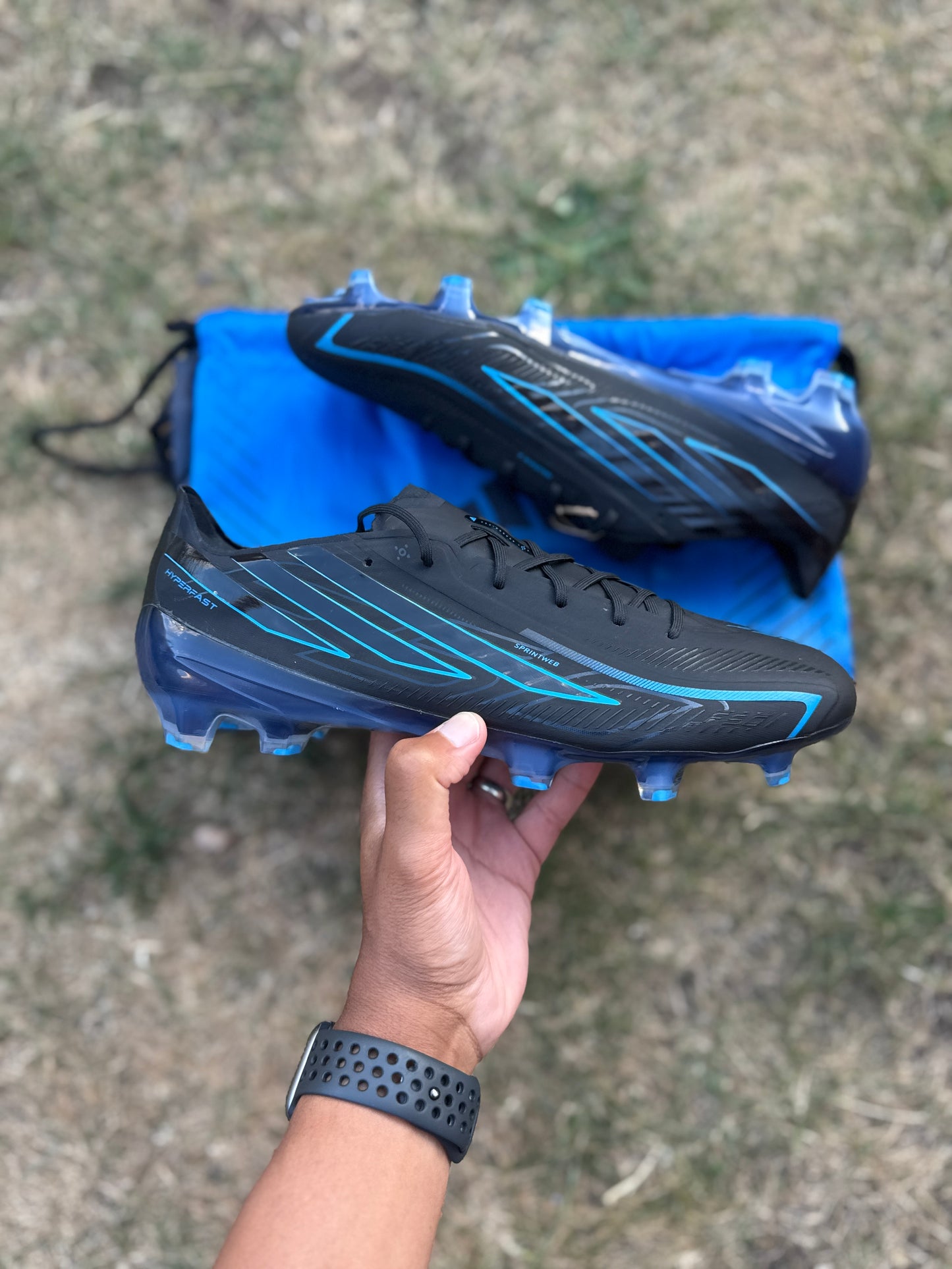Adidas F50 Hyperfast Elite FG - Black / Blue
