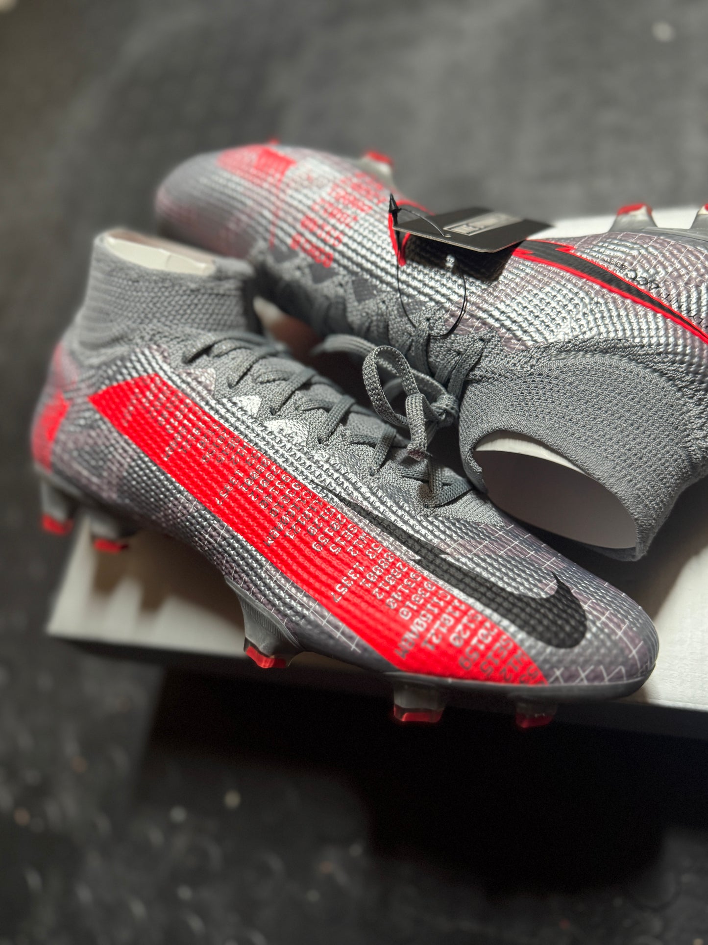 Nike Mercurial Superfly 7 Elite FG - Silver / Red