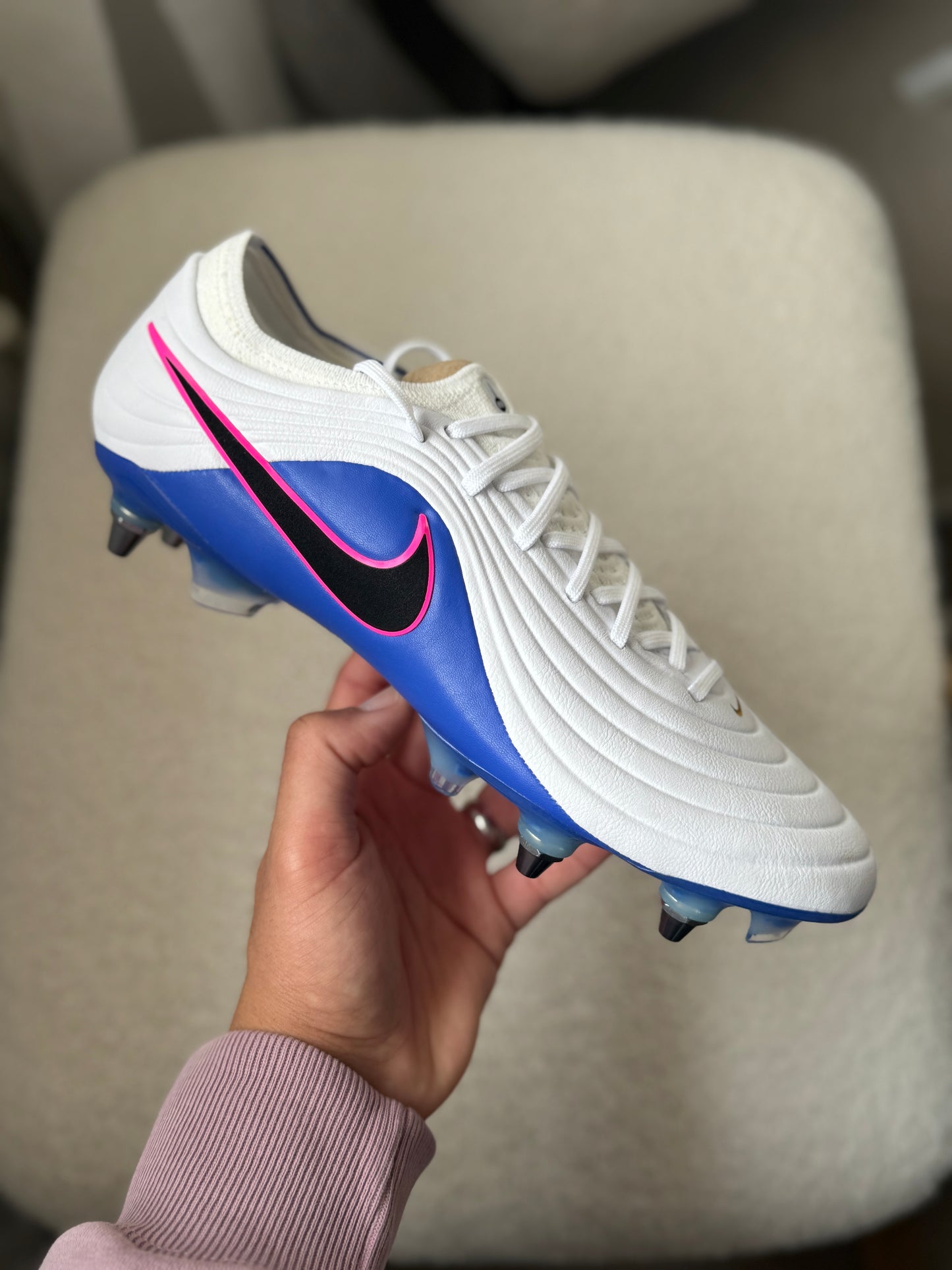 Nike Tiempo Maestro Elite SG-Pro - White / Blue / Pink