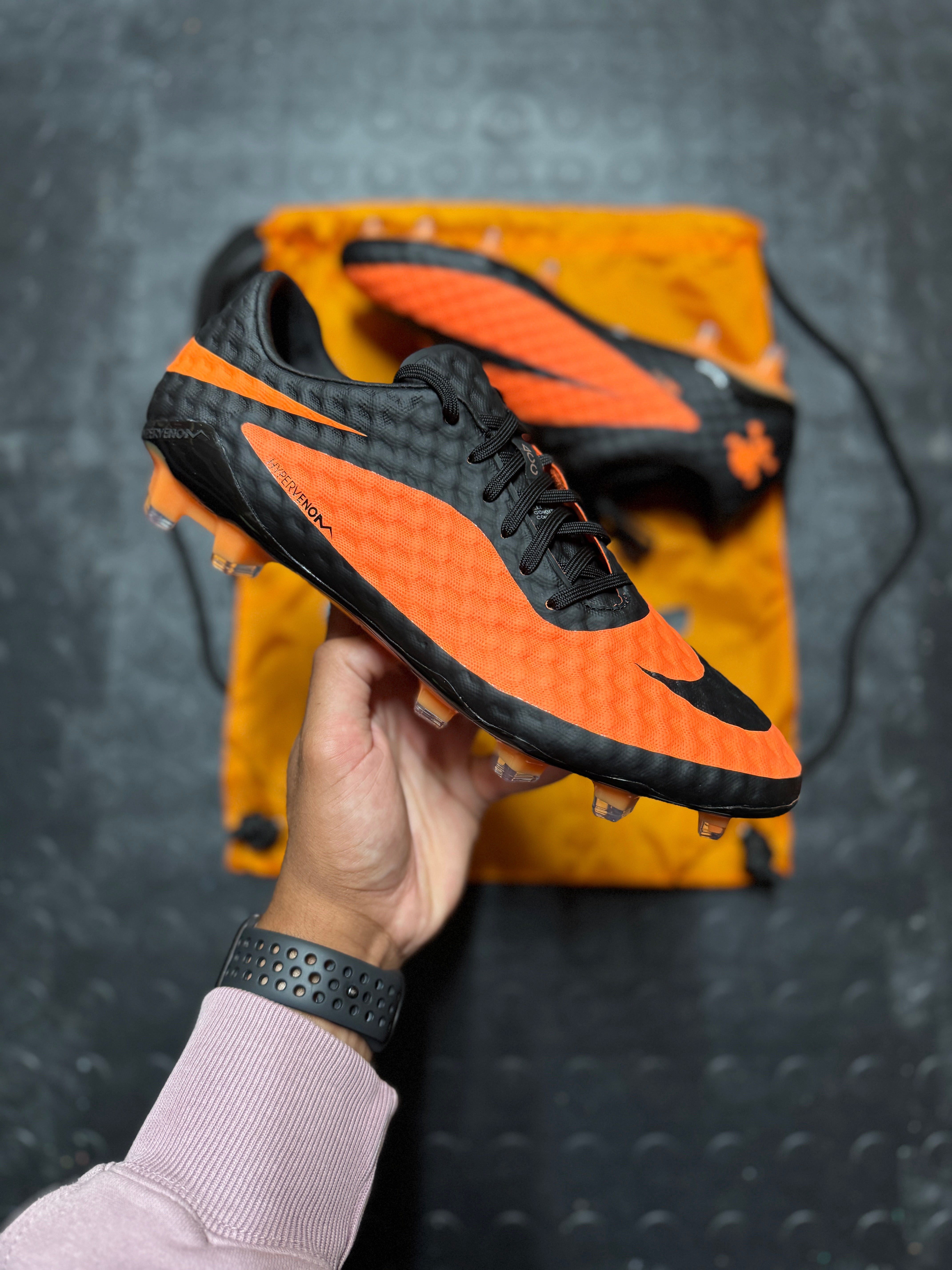 hypervenom phantom 1 orange and black