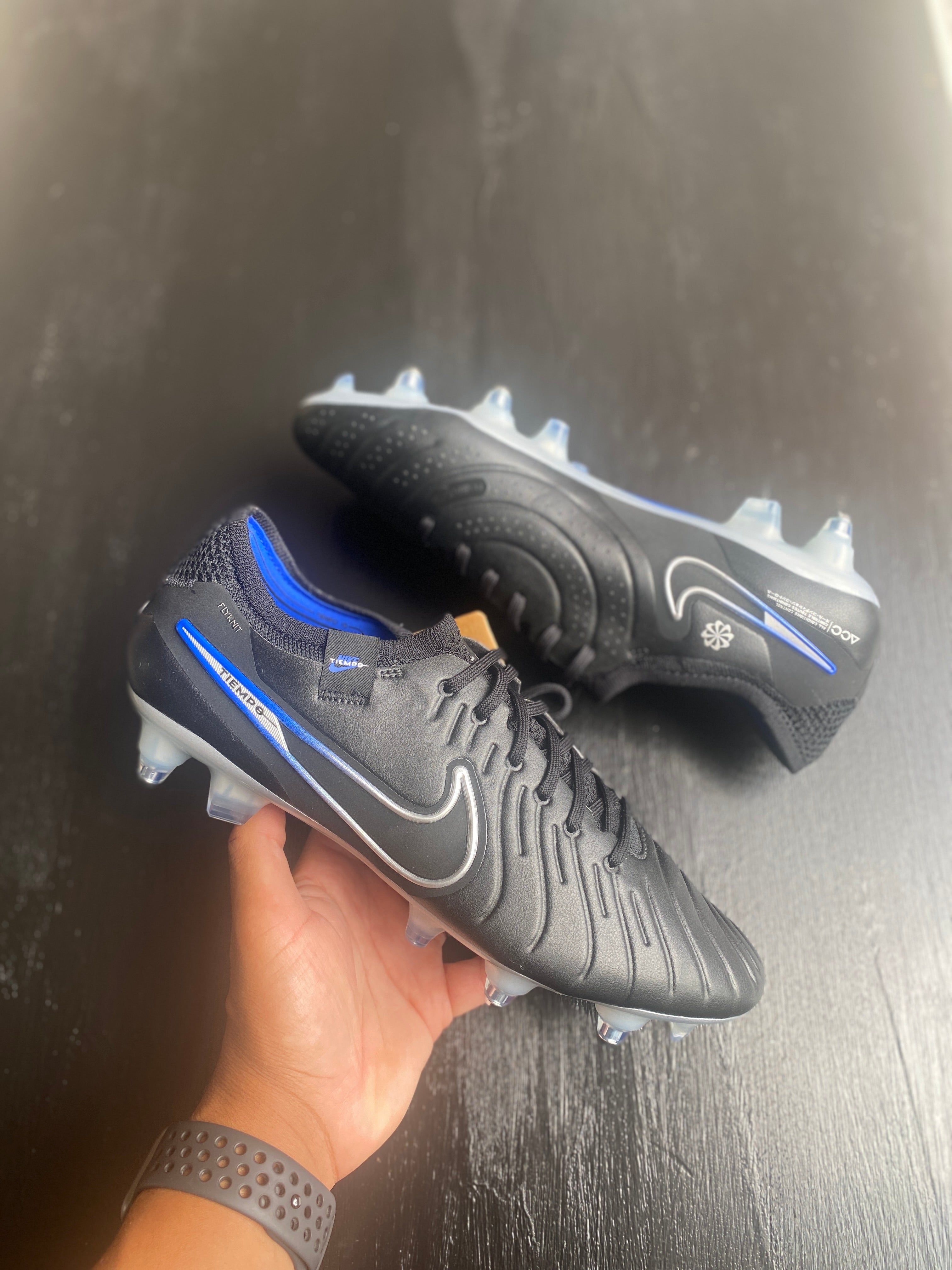 Nike Tiempo Legend 10 Elite SG Pro AC Black Blue Bootdeals