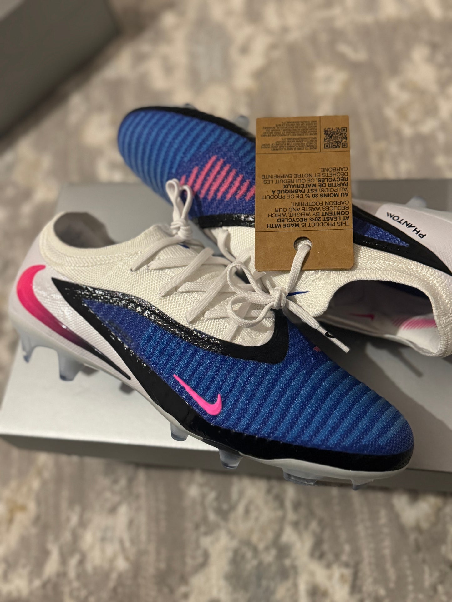 Nike Phantom 6 Elite FG - White / Blue