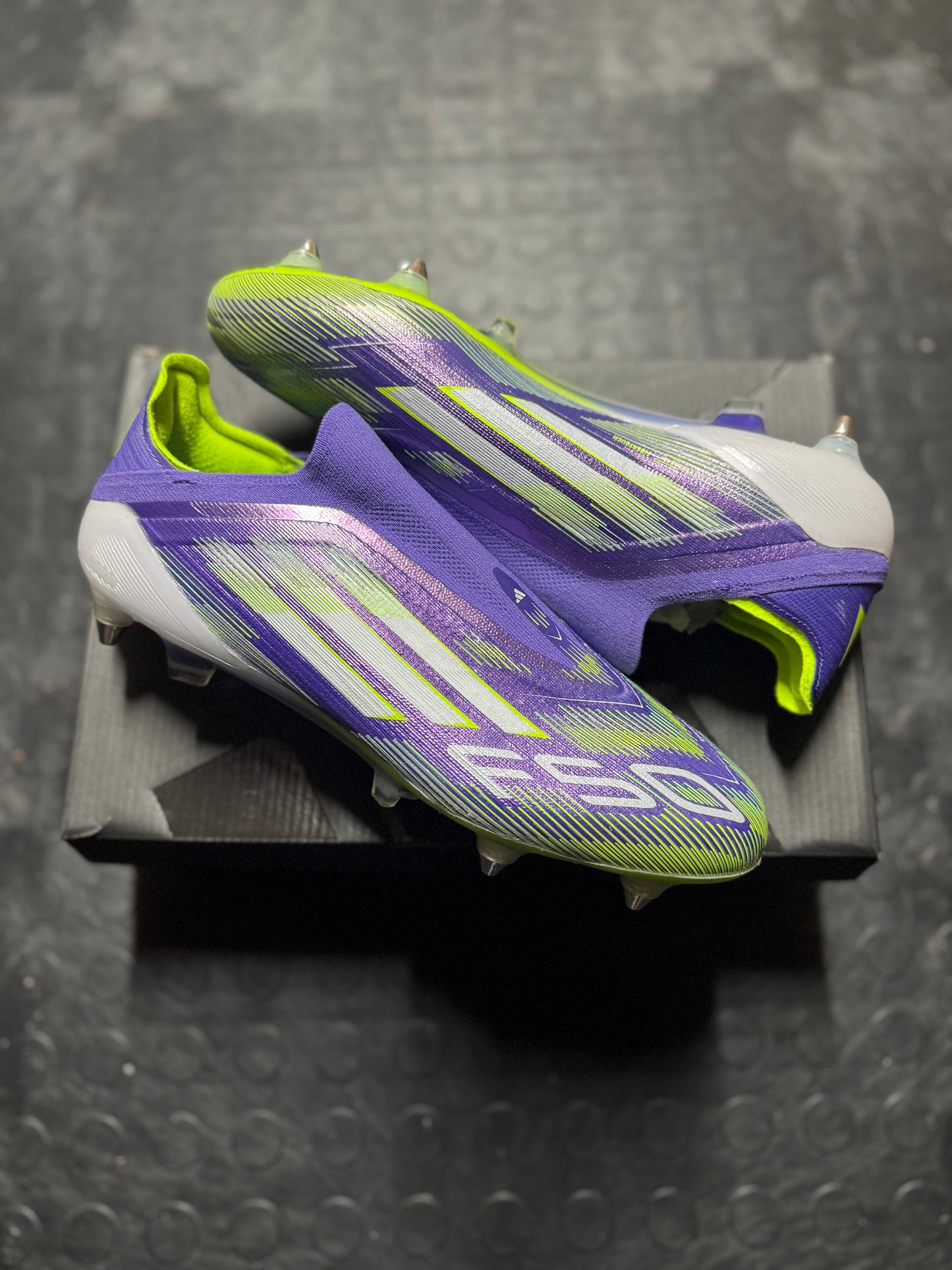 Adidas F50 Elite Laceless SG - Purple / Green