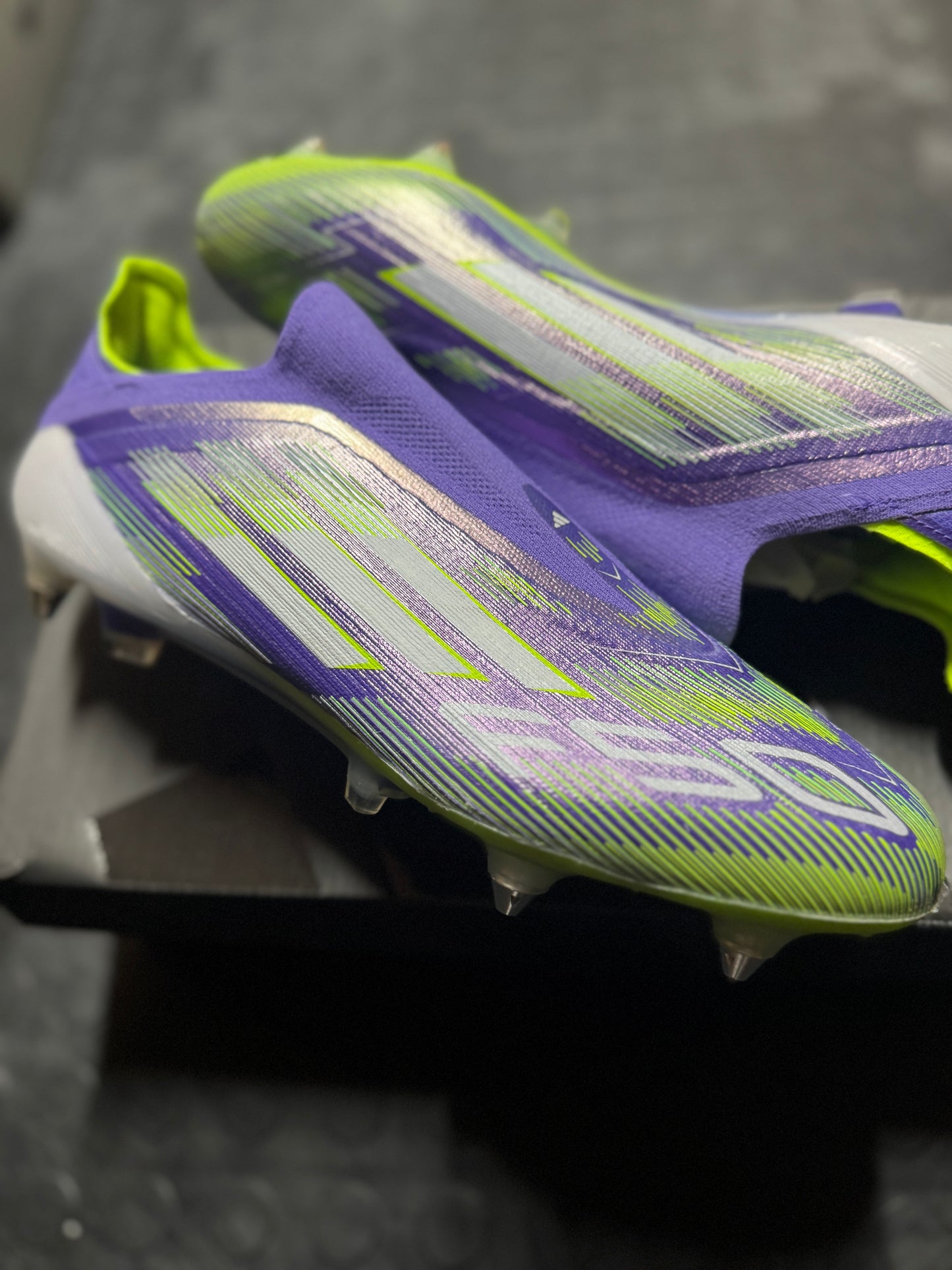 Adidas F50 Elite Laceless SG - Purple / Green