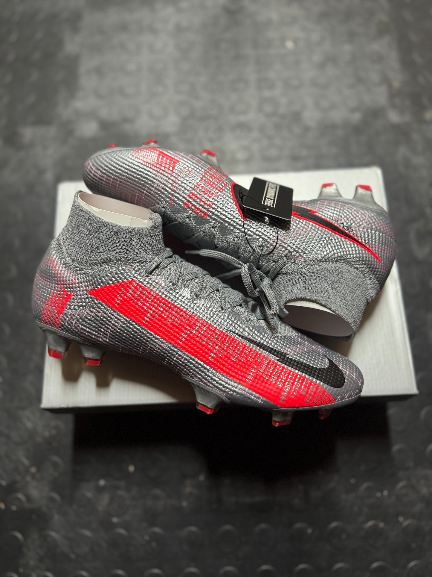 Nike Mercurial Superfly 7 Elite FG - Silver / Red