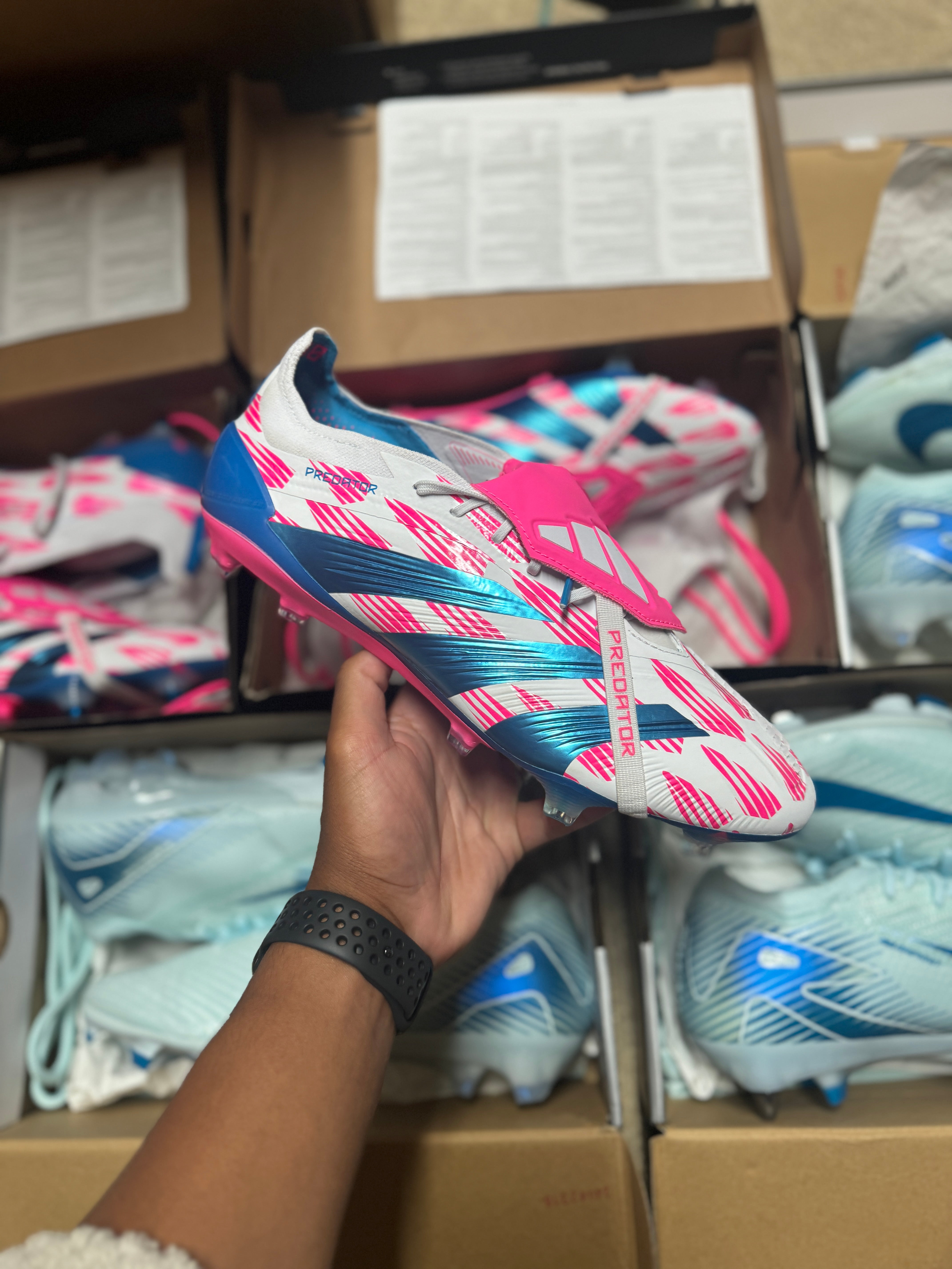 Adidas Predator Elite FT FG White Pink Blue