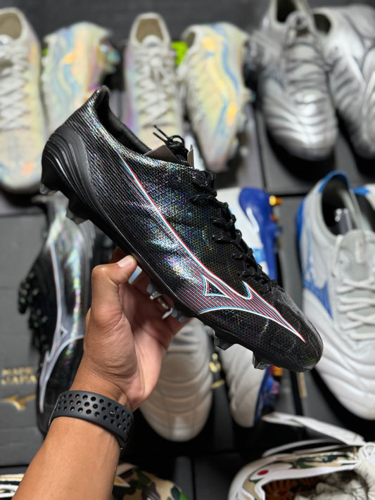Mizuno Alpha Elite FG MIJ - Black / Ignition Red