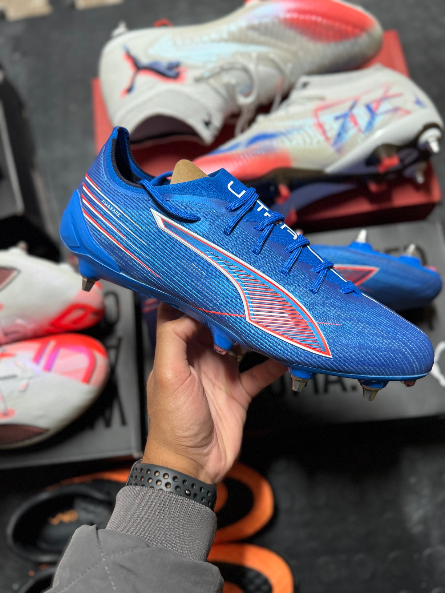 Puma Ultra 6 Ultimate SG UK 9.5 - Blue / Red